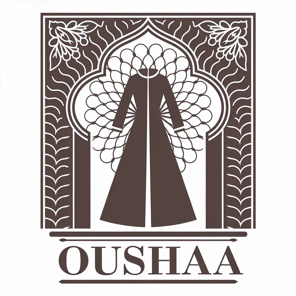 LOGO-Design-for-Oushaa-Elegant-Long-Dress-Symbol-in-a-Vector-Style