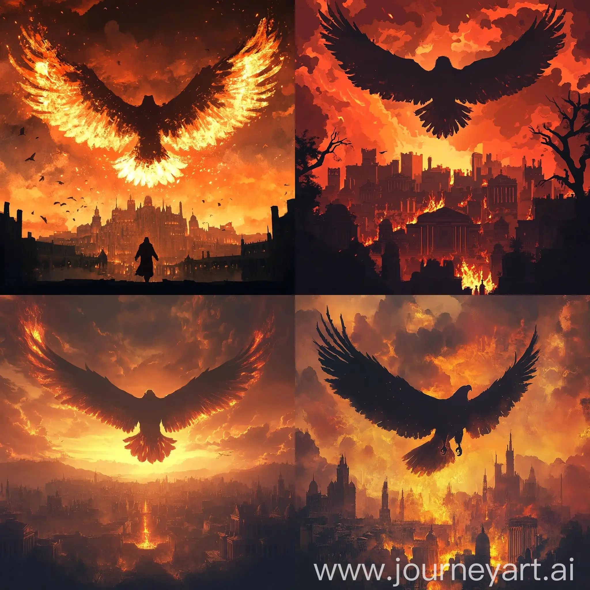 Glowing-Fire-Eagle-Soaring-Above-Latin-Kingdom