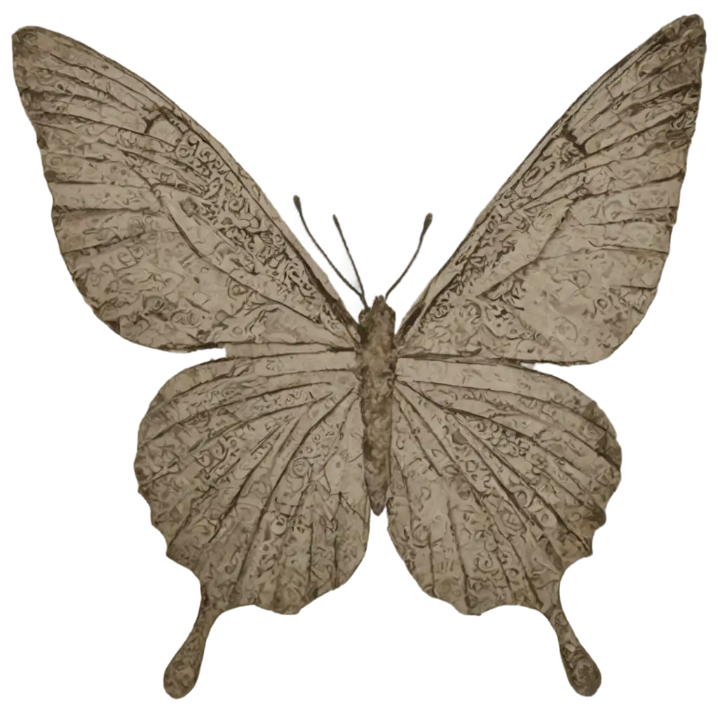 Elegant-Butterfly-PNG-Image-Cut-Out-from-Vintage-Newspaper