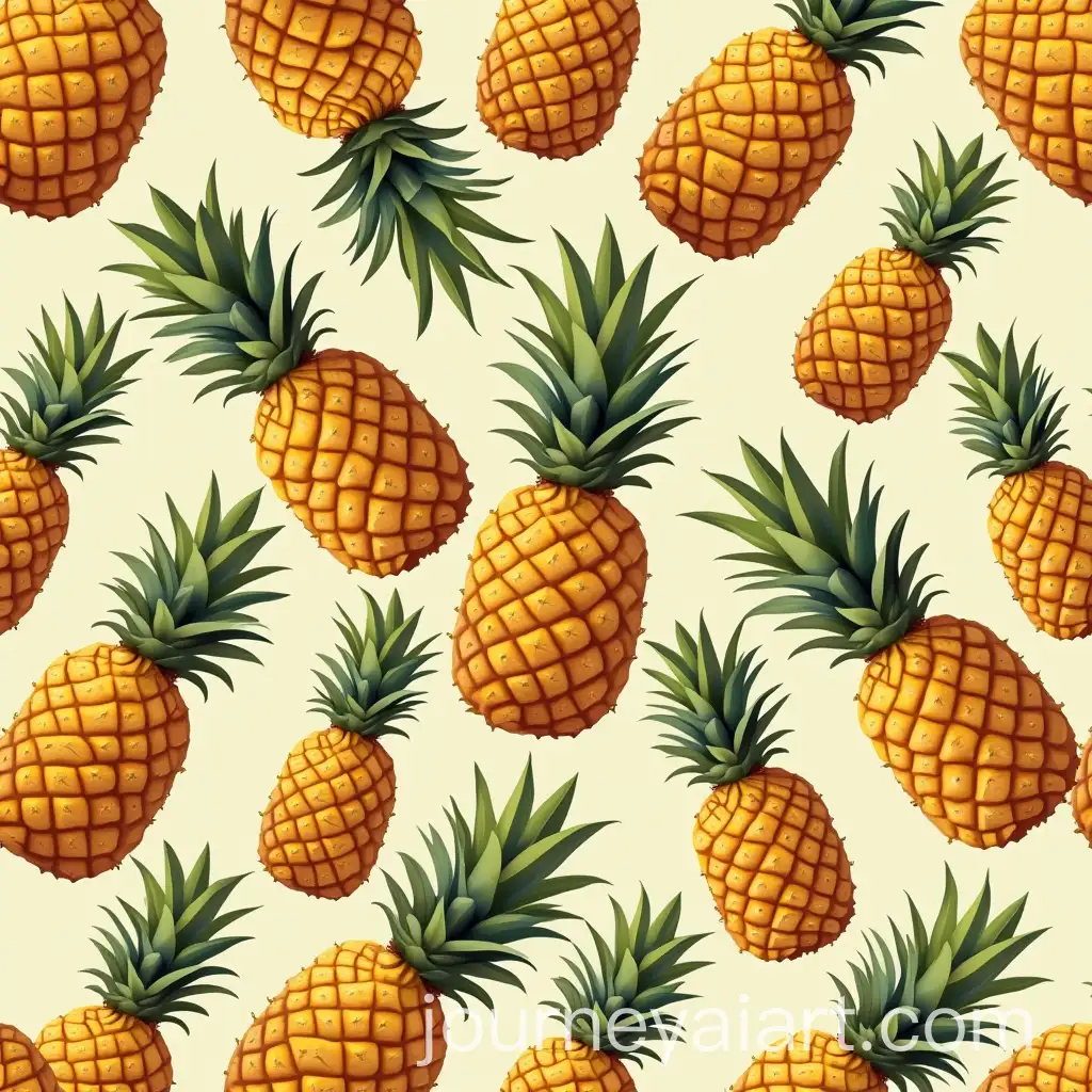 Juicy-Pineapples-Cascading-in-a-Tropical-Wallpaper