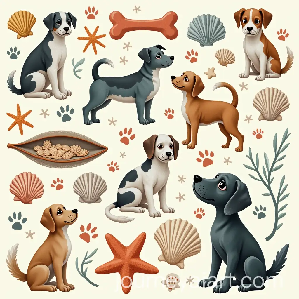 Vintage-DogThemed-Sea-Collage-Illustration
