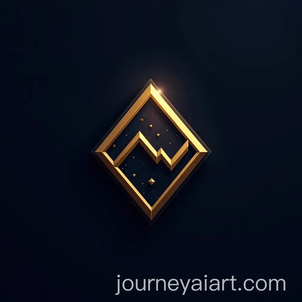 Luxurious-Trading-Emblem-with-DiamondShaped-Market-Chart-Icon