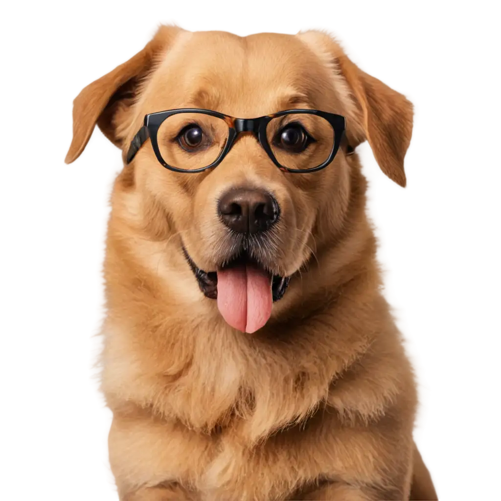 A-Dog-with-Glasses-PNG-Image-Quirky-and-Clear-Visuals-for-Online-Content