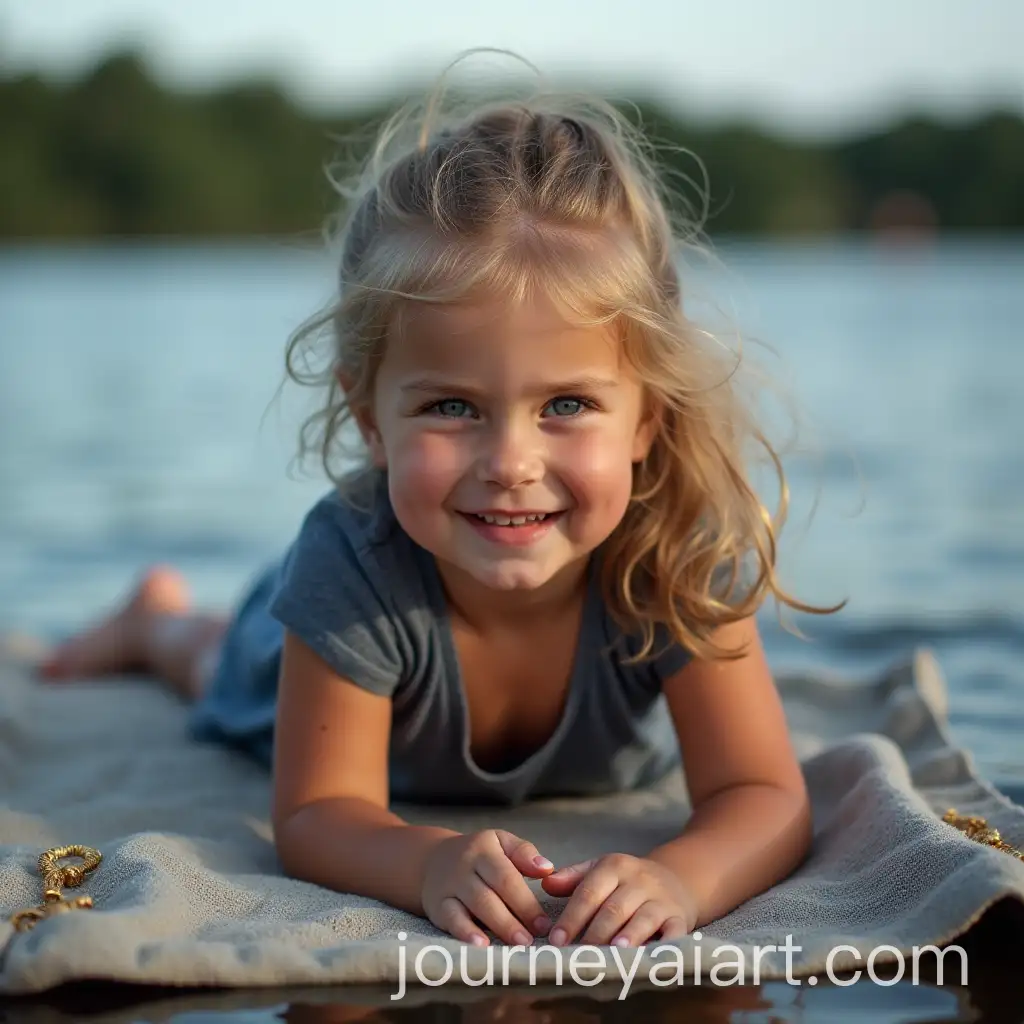 5YearOld-Girl-Relaxing-on-Nautical-Mat-by-the-River