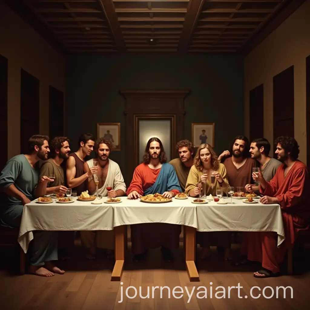Scarface-Movie-Characters-in-The-Last-Supper-Scene