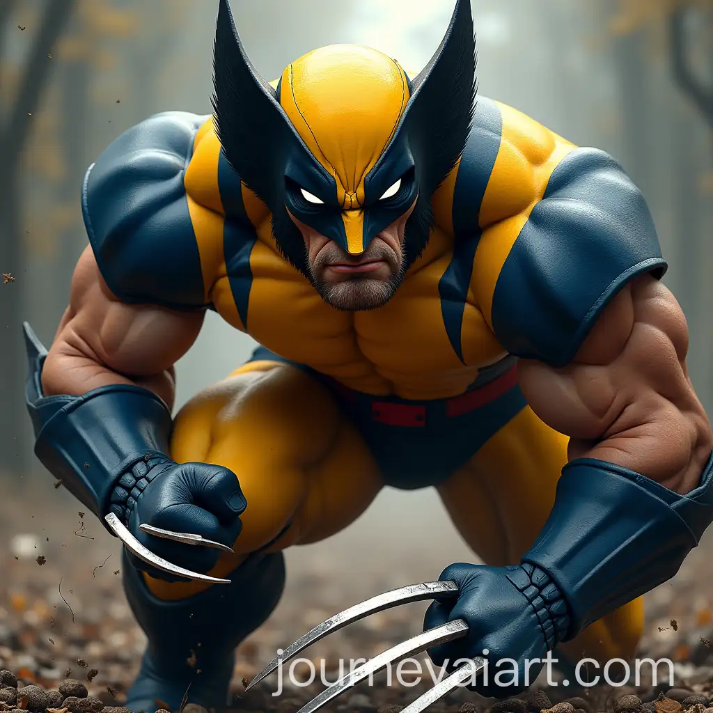 Wolverine-with-Claws-in-Action-Pose