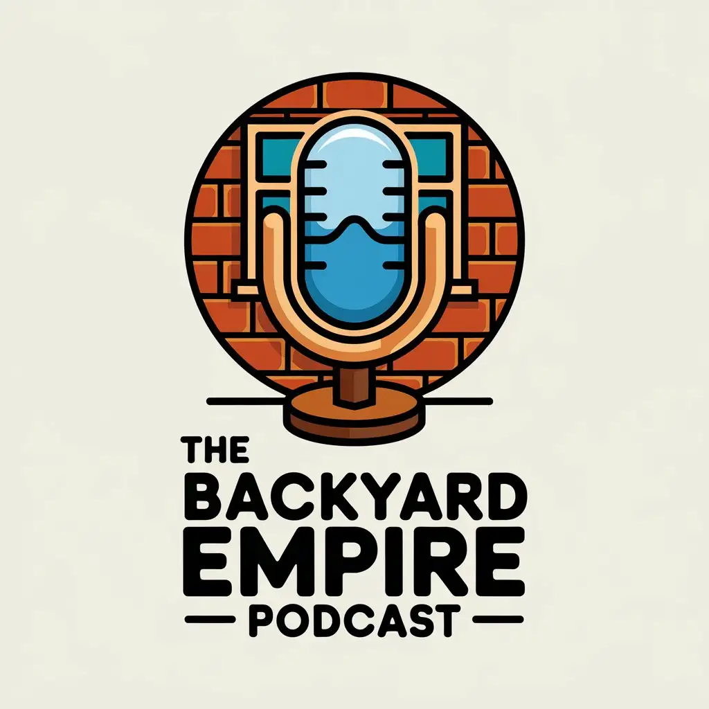 LOGO Design for The Backyard Empire Podcast Modern and Minimalist with Clear Background