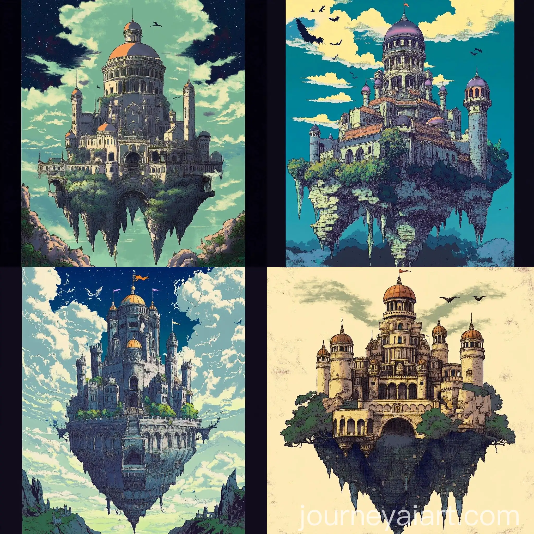 Fantasy-Floating-Castle-with-Domed-Towers-in-Akira-Toriyama-Dragon-Ball-Style-Anime