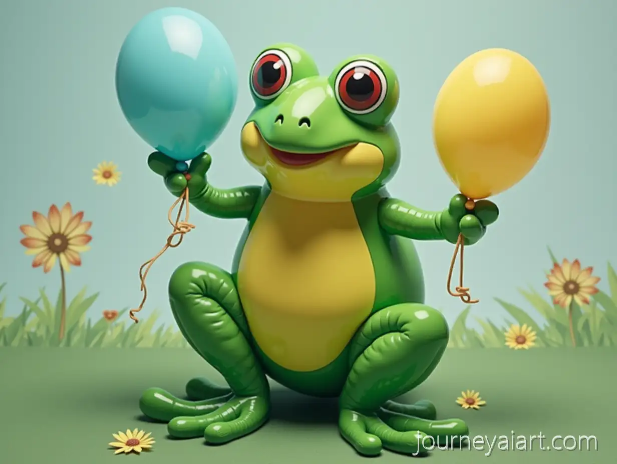 Whimsical-Balloon-Frog-in-a-Playful-Scene