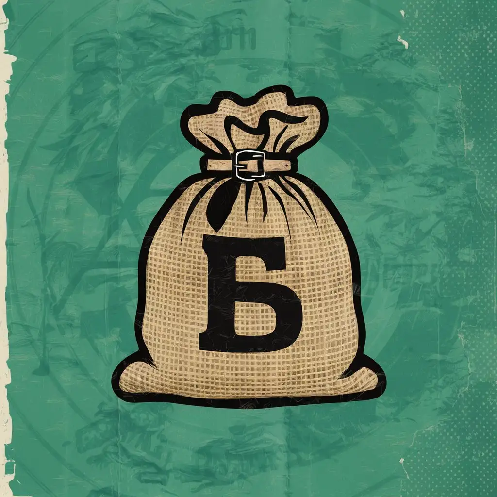 LOGO Design for VintageInspired Burlap Money Bag Packaging