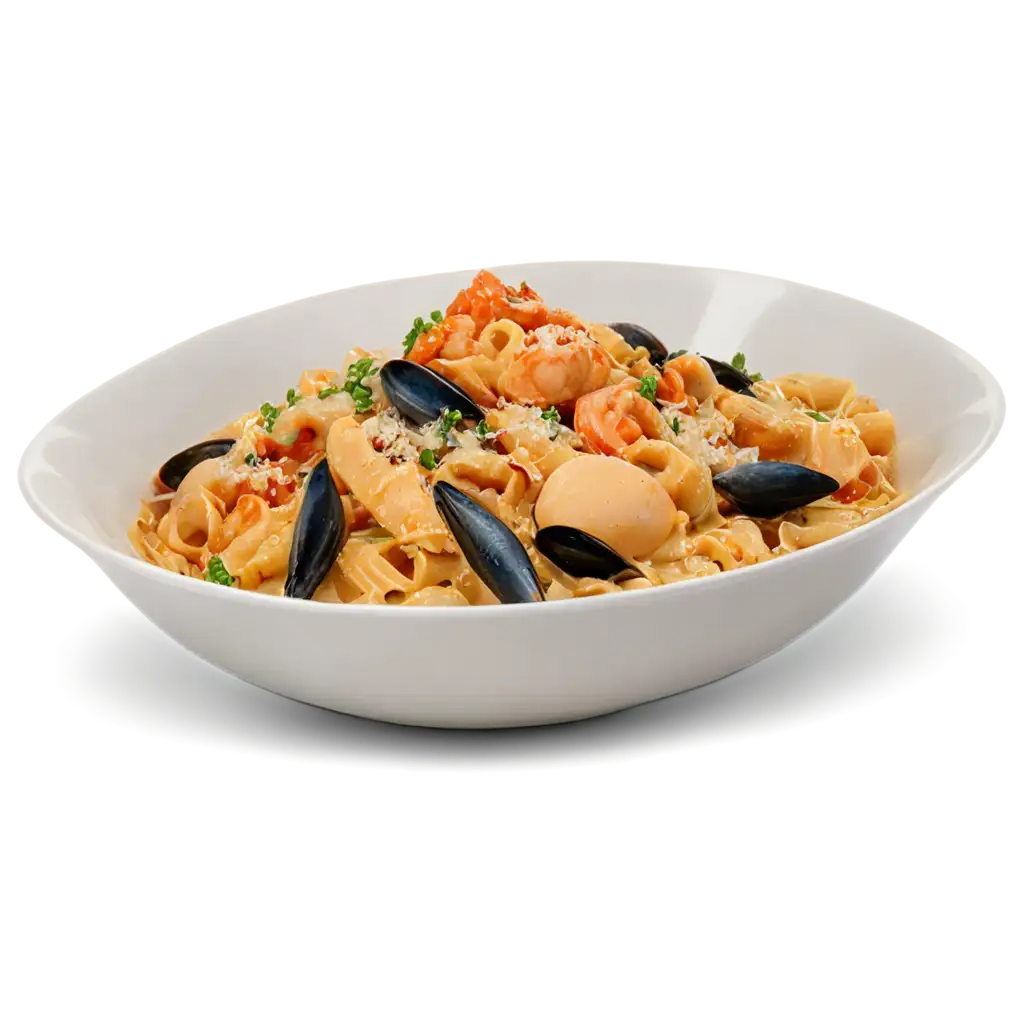 HighQuality-PNG-of-Italian-Seafood-Pasta-for-Culinary-and-Food-Photography