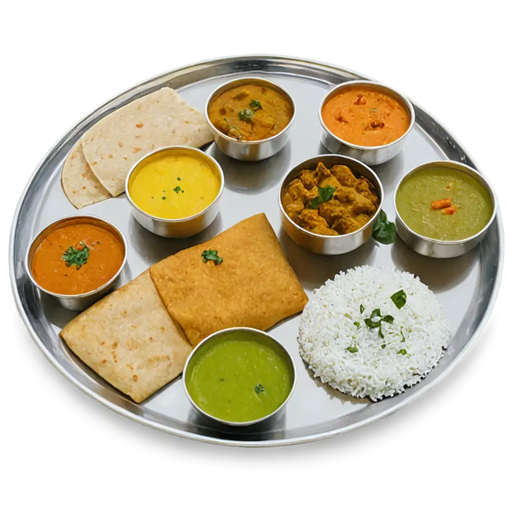 Indian-Food-Thali-PNG-Image-HighQuality-Visual-Representation-for-Culinary-and-Cultural-Content