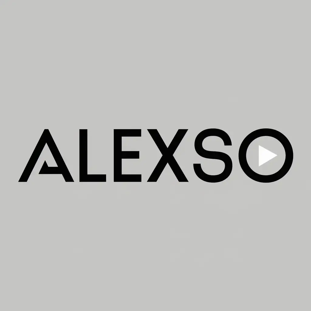 LOGO Design for AlexSo Modern EDM DJ Logo with Play Button Element