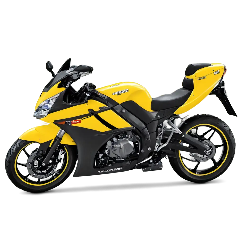 HighQuality-PNG-Image-of-a-Yellow-Motorbike-for-Creative-Projects