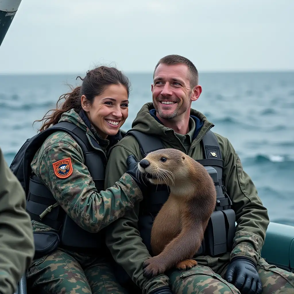 Navy (SEALs) sea Otter sailing home to her wife and daughter after a long time at sea