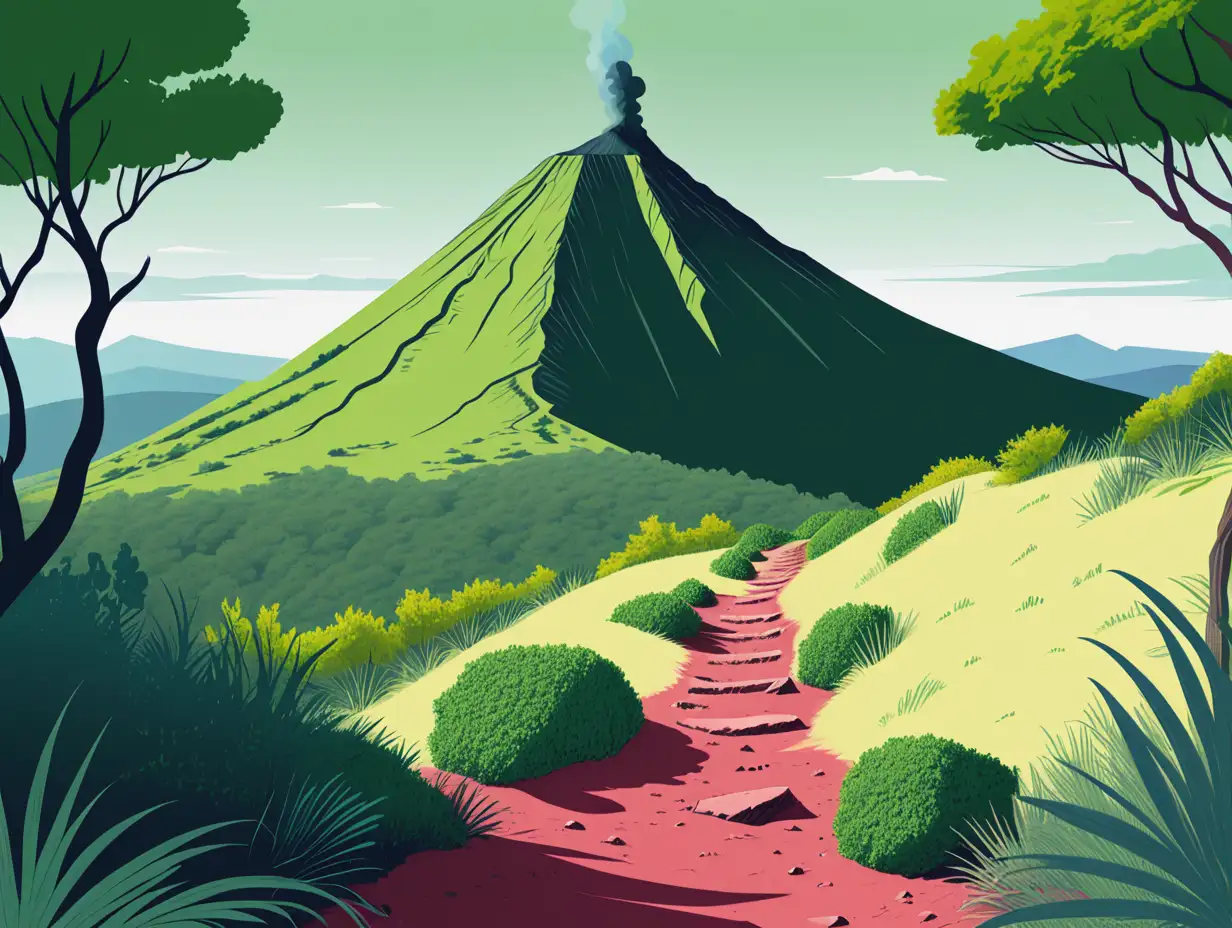 Scenic-Hiking-Trail-on-a-Lush-French-Volcano