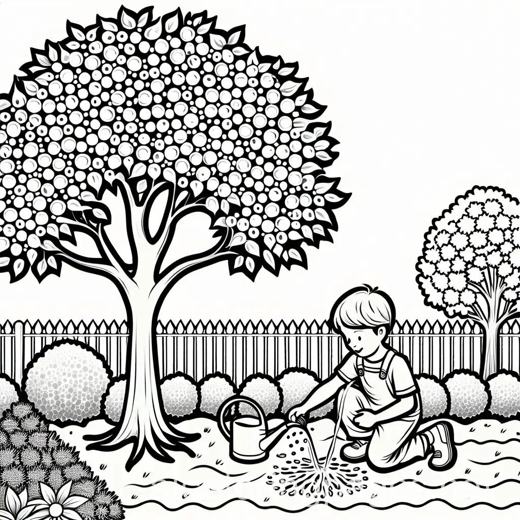 Young-Boy-Planting-a-Tree-in-a-Garden