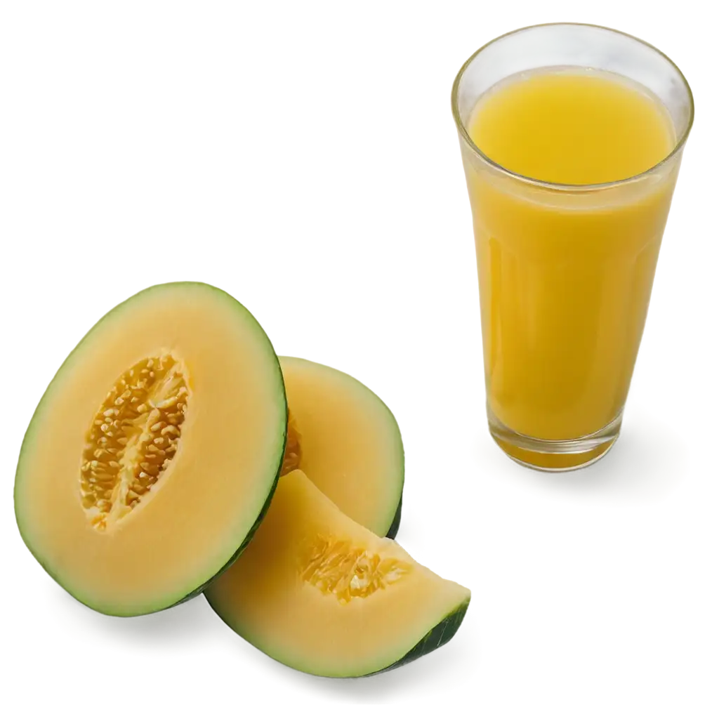 Delicious-Melon-Slices-and-Yellow-Juice-PNG-for-Fresh-and-Vibrant-Visuals