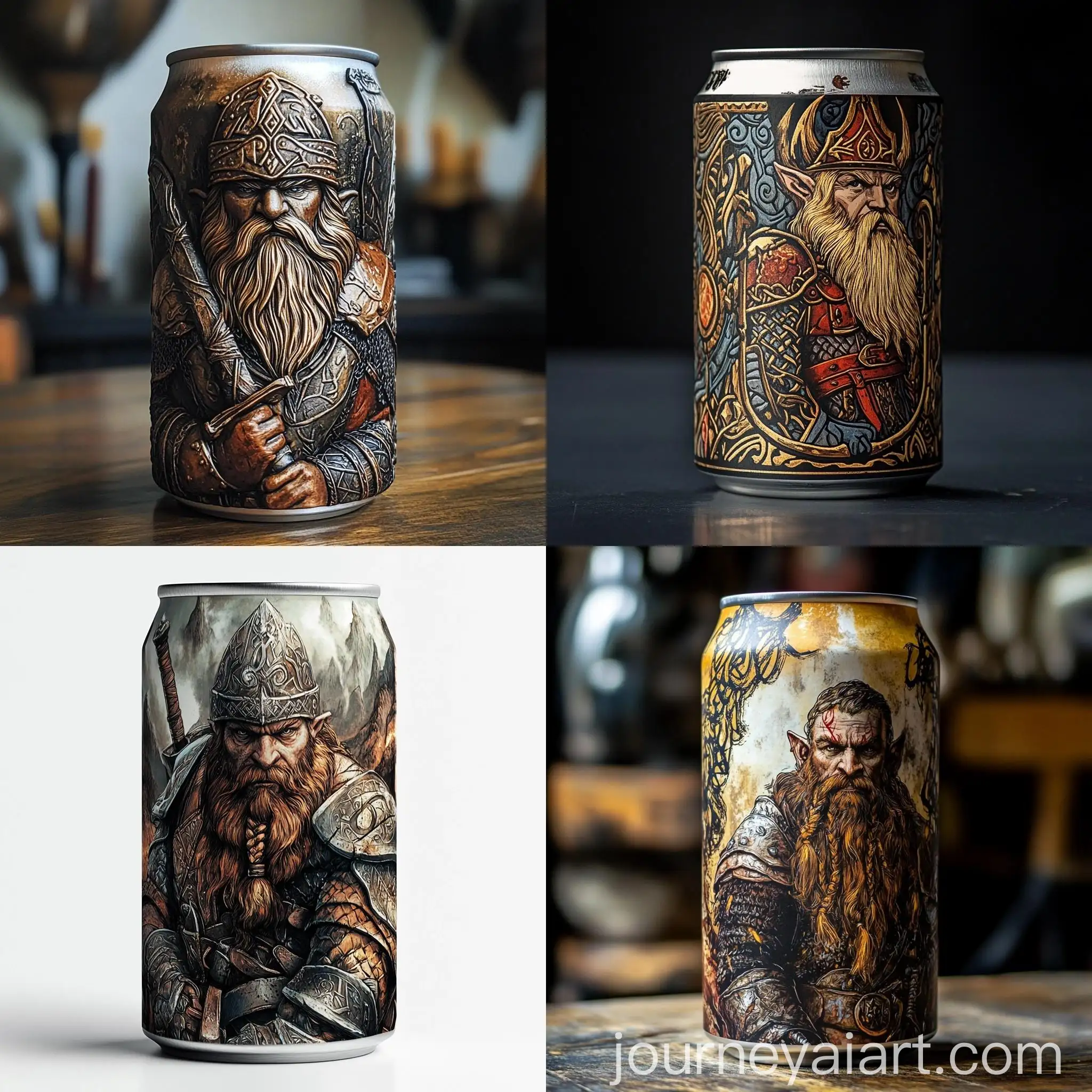 Dwarf-Warrior-Holding-Beer-Can-in-LOTR-Style