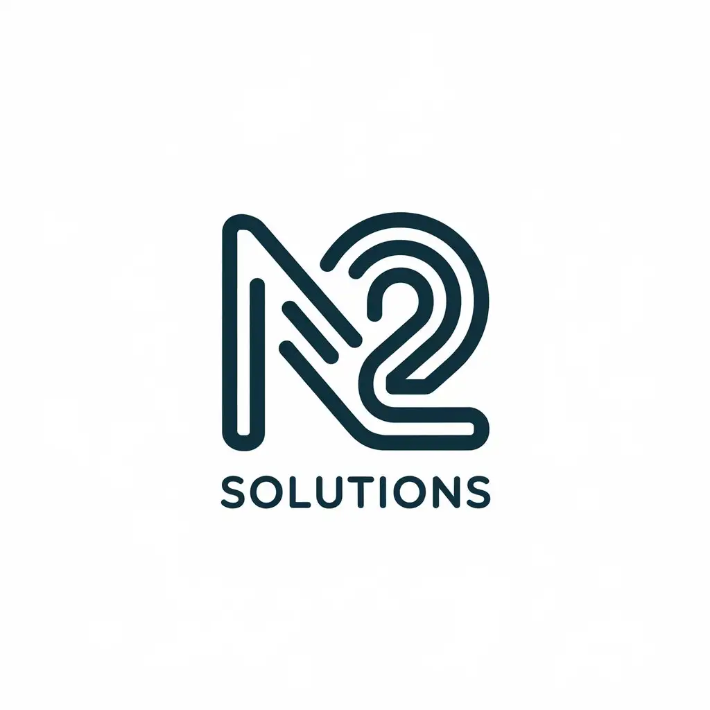 LOGO Design for N2 Solutions Vector Logo with Combination of N and 2 for Internet Industry