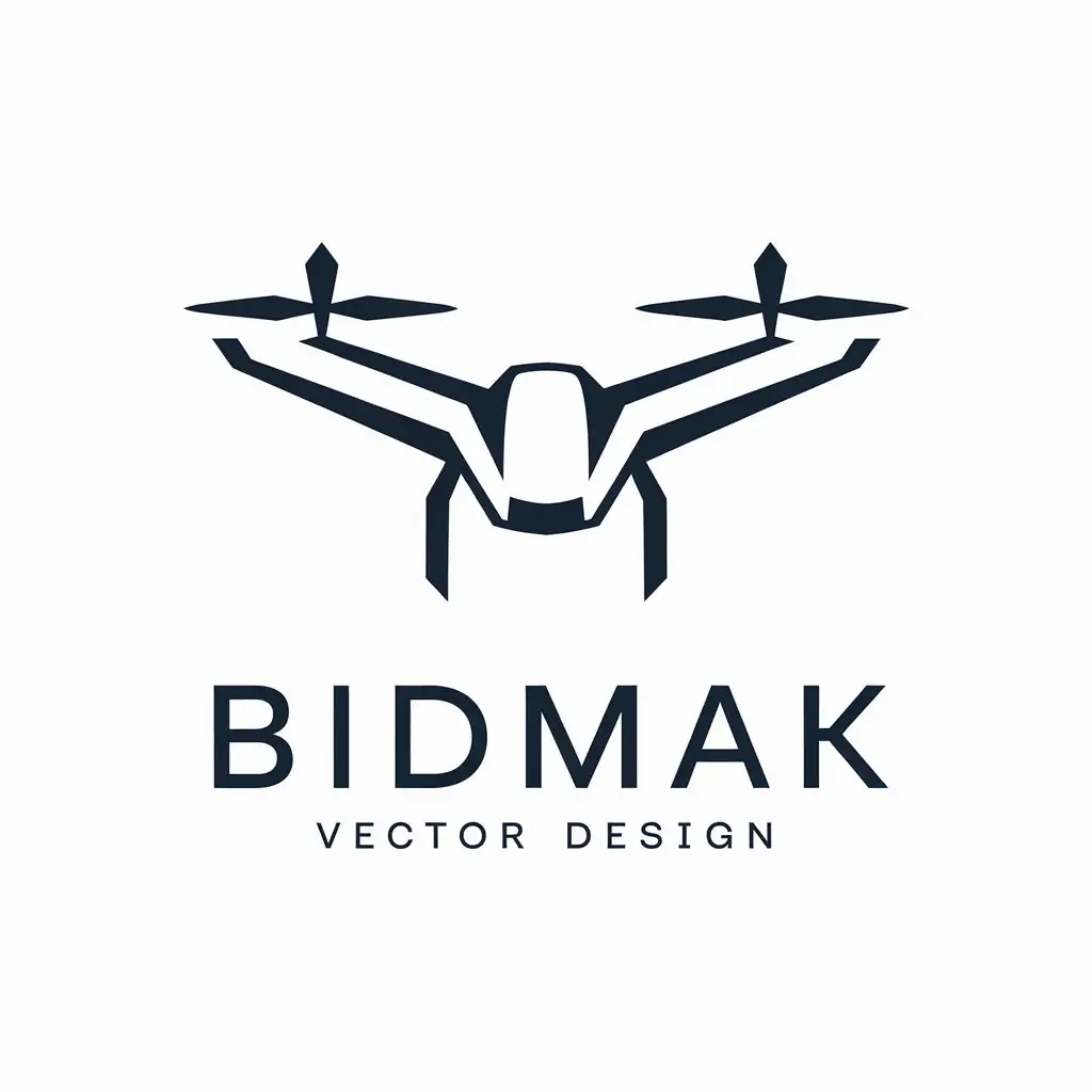 LOGO Design for Bidmak Unmanned Aerial Vehicle with Minimalist Style for Technology Industry