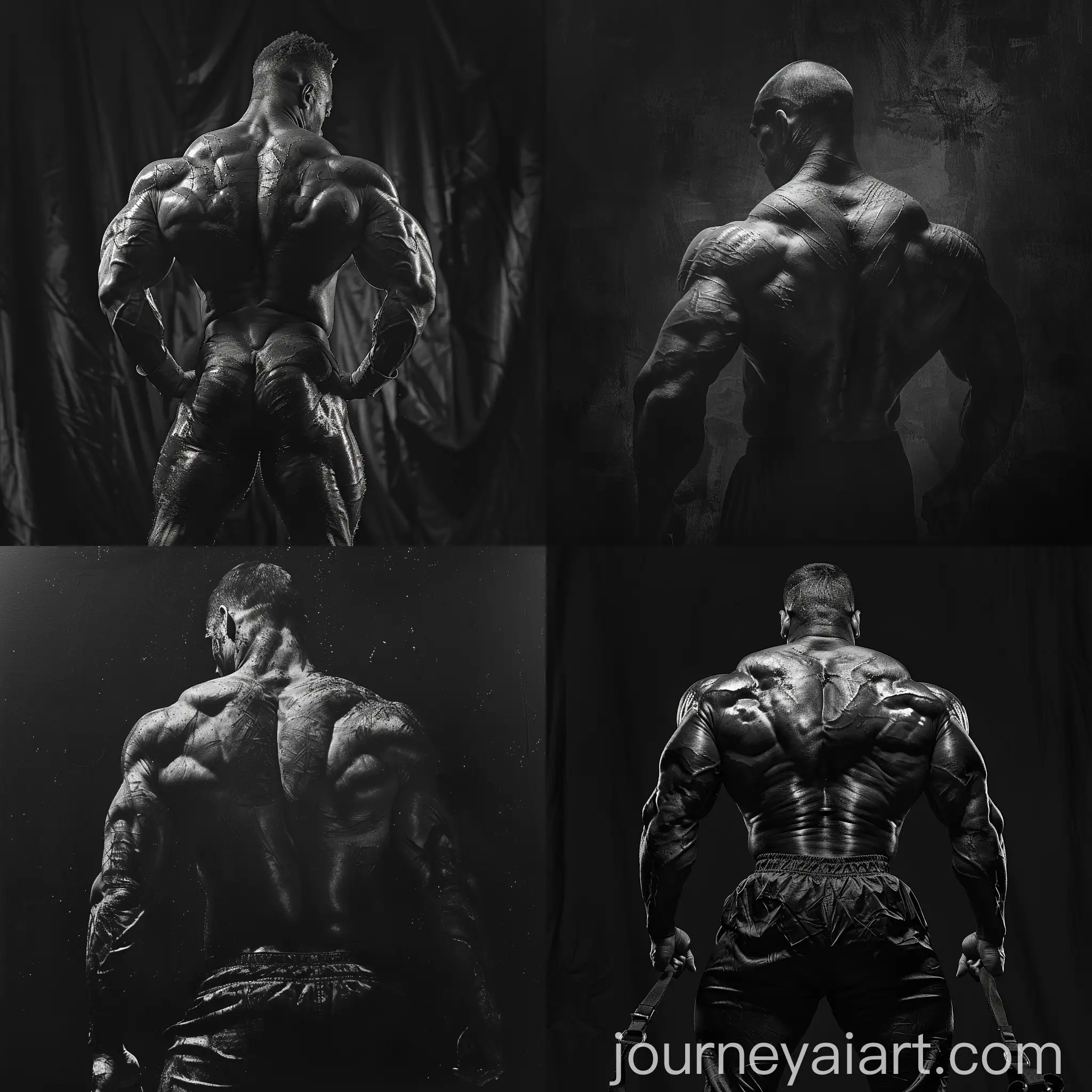 Muscular-Back-Bodybuilder-in-Black-and-White