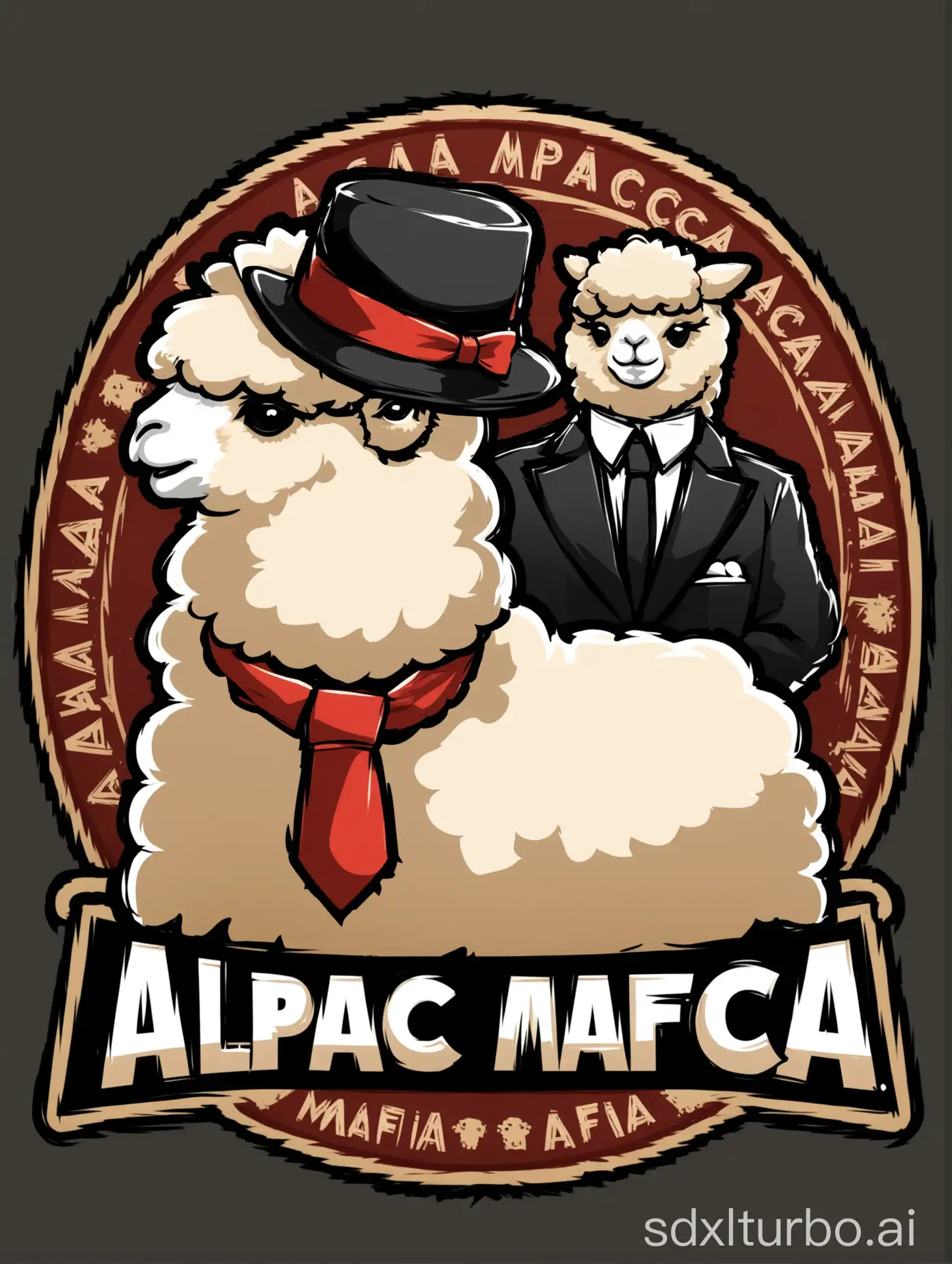 Stylized-Alpaca-Mafia-Logo-Featuring-Cool-Characters