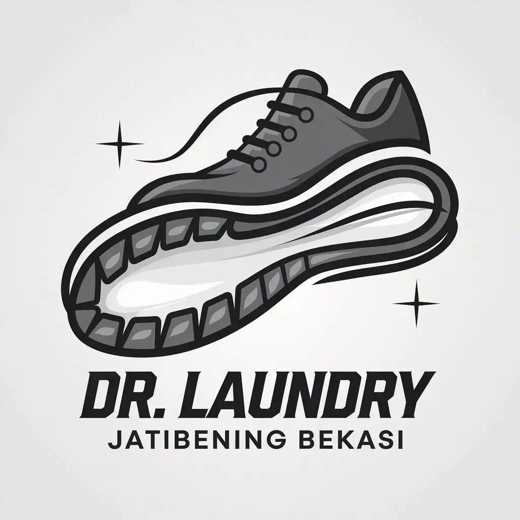 LOGO-Design-for-Dr-Laundry-Jatibening-Bekasi-Athletic-Shoe-Cleaning-Symbol-with-Vector-Aesthetics