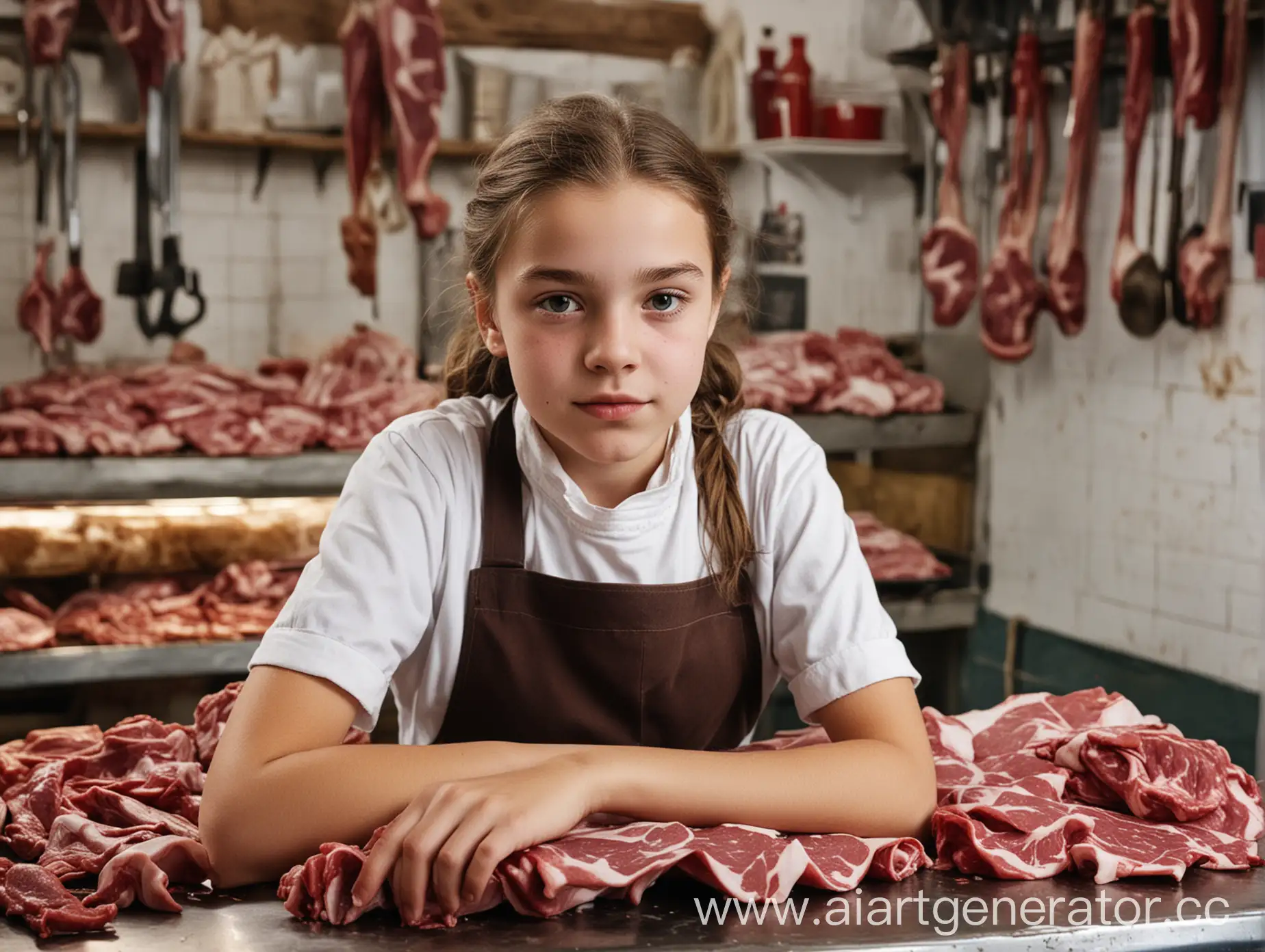 12YearOld-Girl-in-a-Butcher-Shop