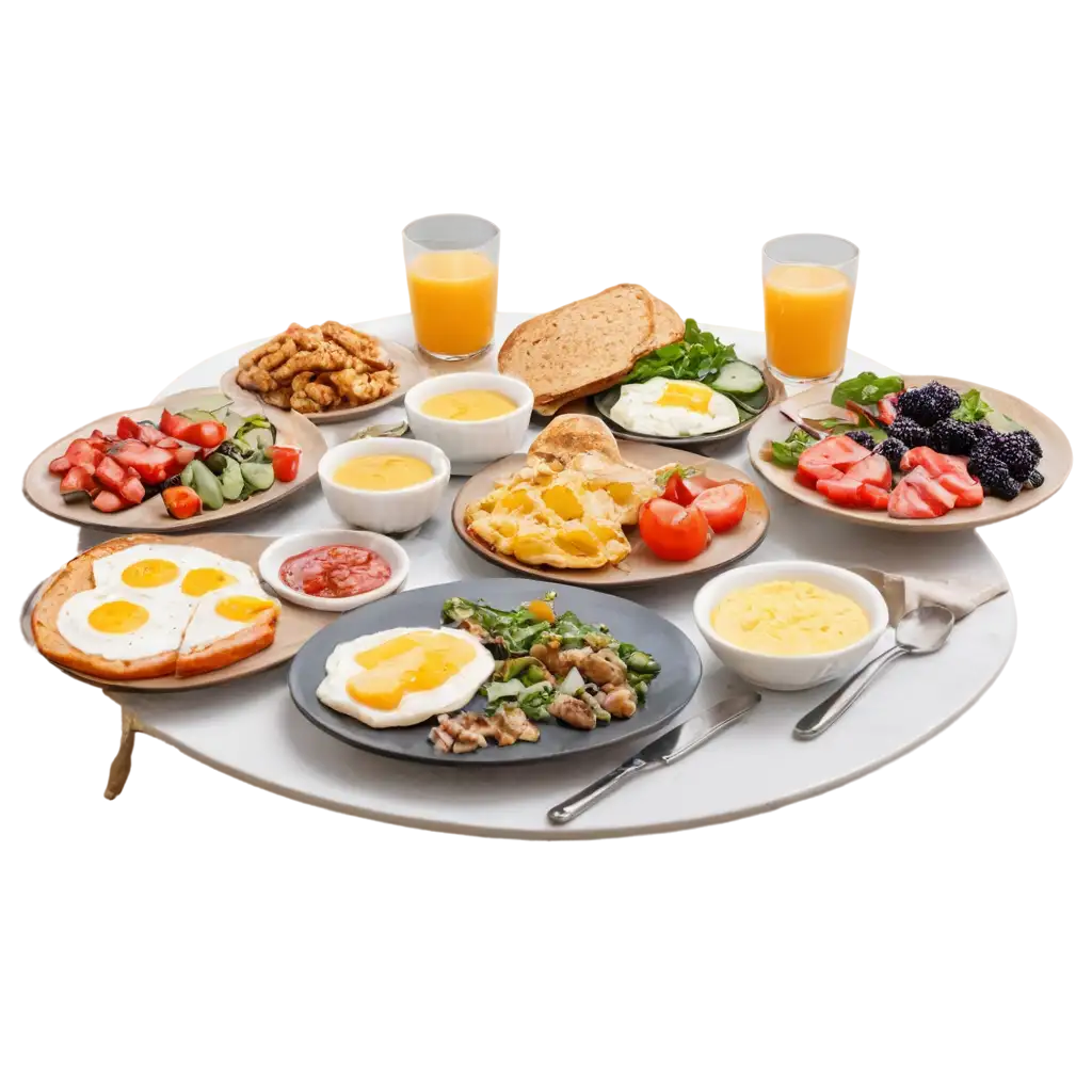 Brunch-on-Table-PNG-Image-Perfect-for-Your-Culinary-Designs-and-Lifestyle-Projects