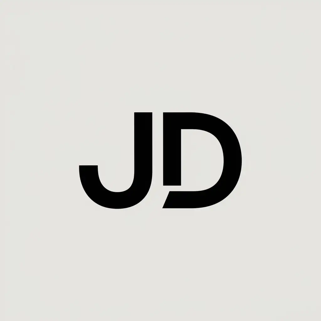 a vector logo design,with the text "JD", main symbol:JD,Minimalistic,be used in Automotive industry,clear background