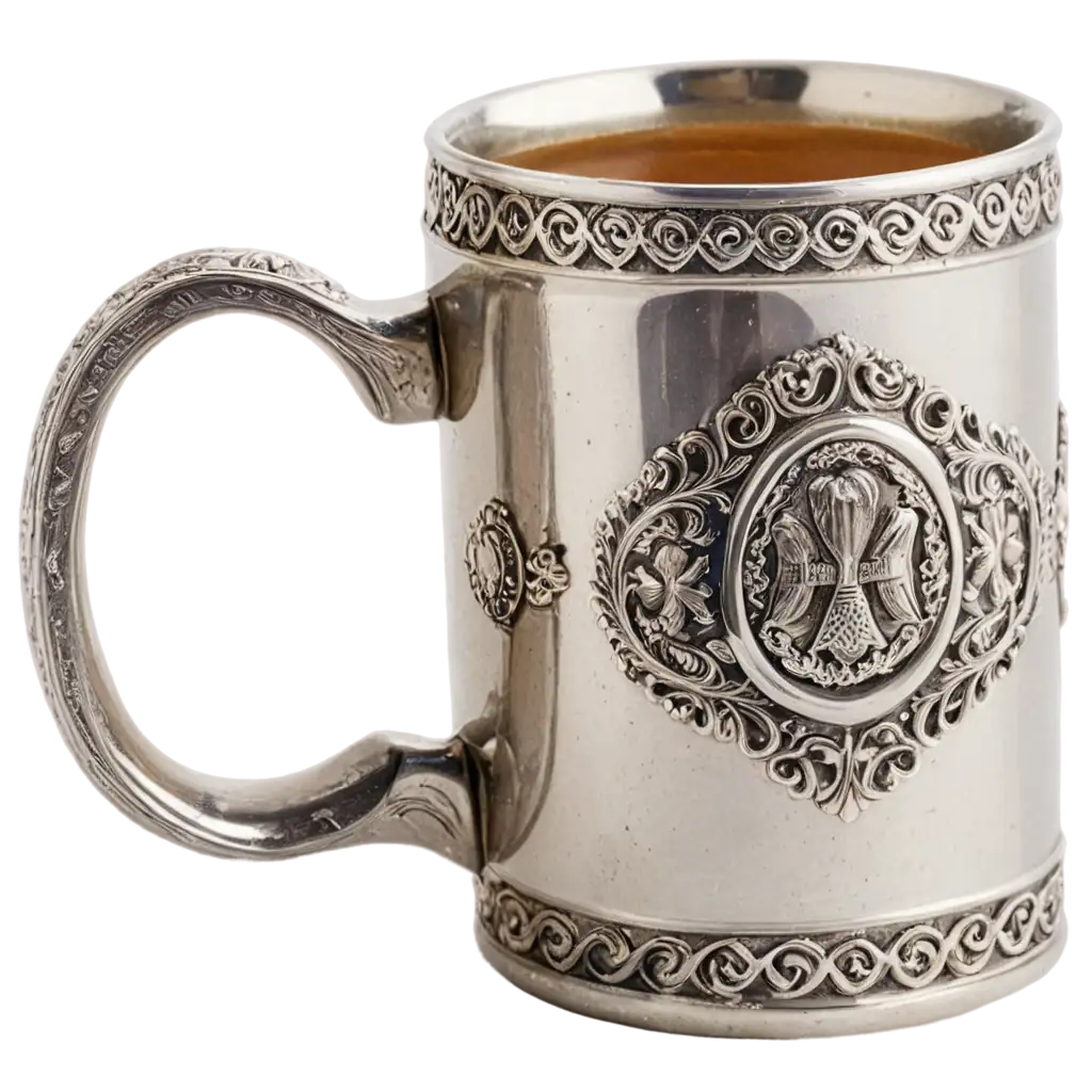 HighQuality-PNG-Image-of-a-Silver-Mug-of-Beer-with-Bavarian-Motifs-for-Authentic-BeerThemed-Design-Projects