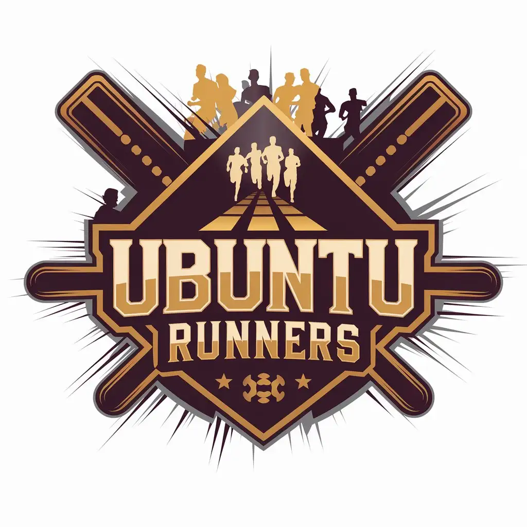 LOGO Design for Ubuntu Runners Dynamic People Running with Street Flash Elements for Event Industry