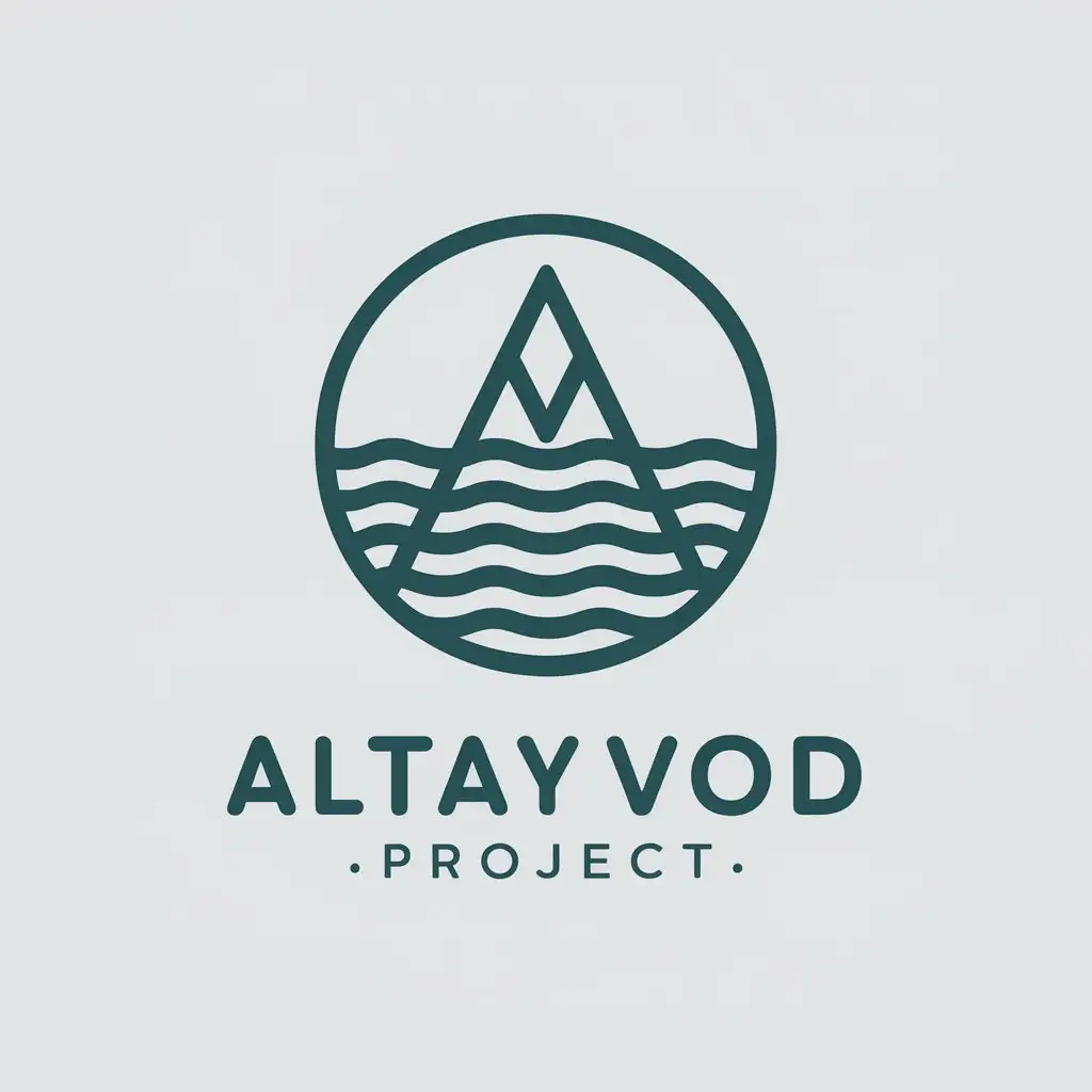 a vector logo design,with the text "Altayvodproject", main symbol:water,Moderate,clear background