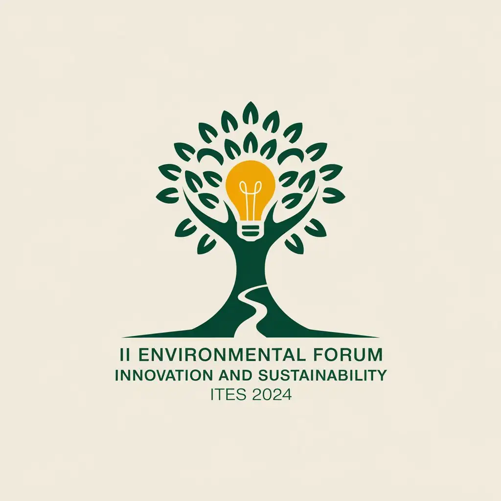 a vector logo design,with the text "II environmental forum "innovation and sustainability" ITES 2024 ", main symbol:Innovation and sustainability,Moderate,be used in Education industry,clear background