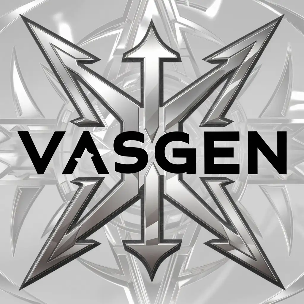 a logo design,with the text "Vasgen", main symbol:Isoteric,complex,clear background