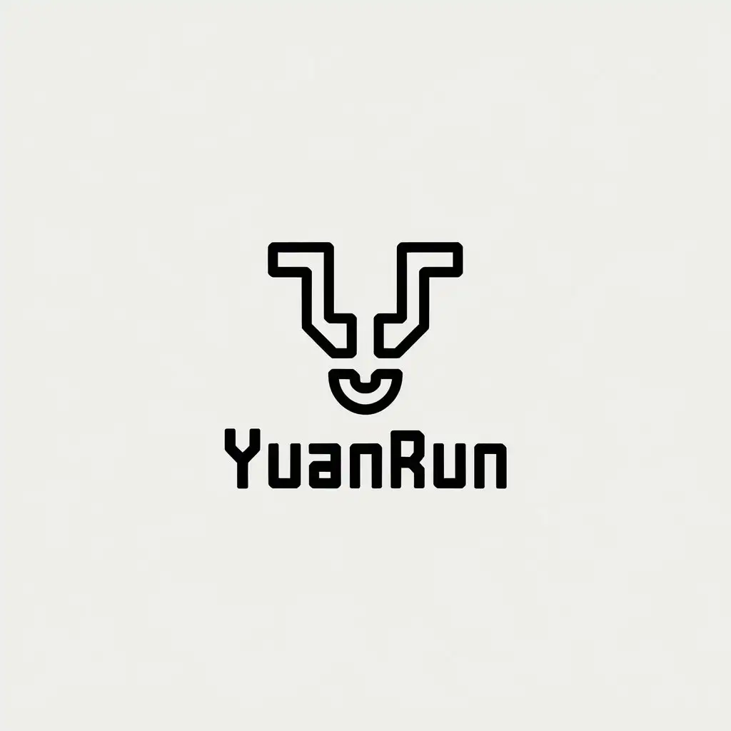 a vector logo design,with the text "YuanRun", main symbol:pipe,Minimalistic,be used in Technology industry,clear background