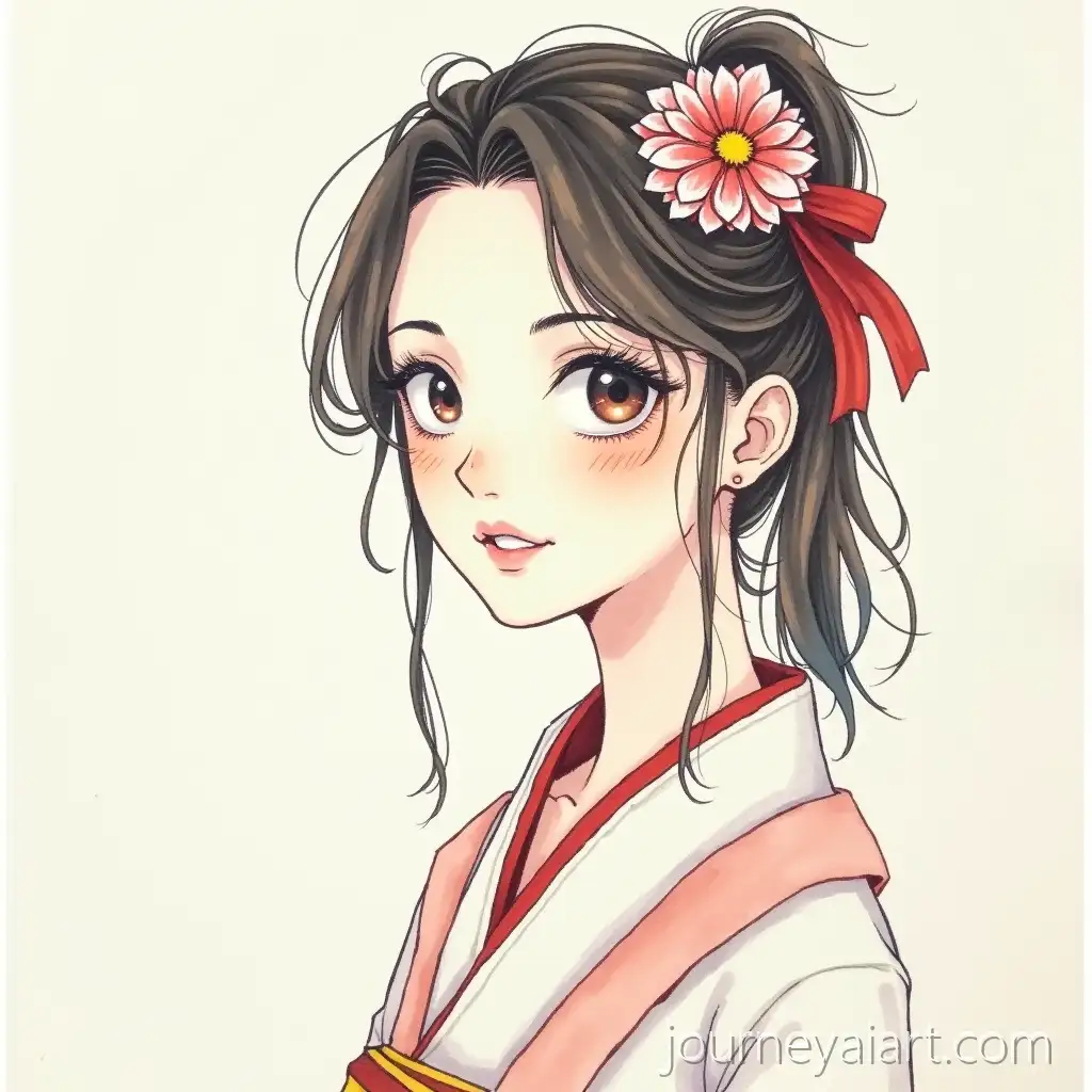 Japanese-Watercolor-Portrait-of-anJapanese-watercolor-person-Asian-Person