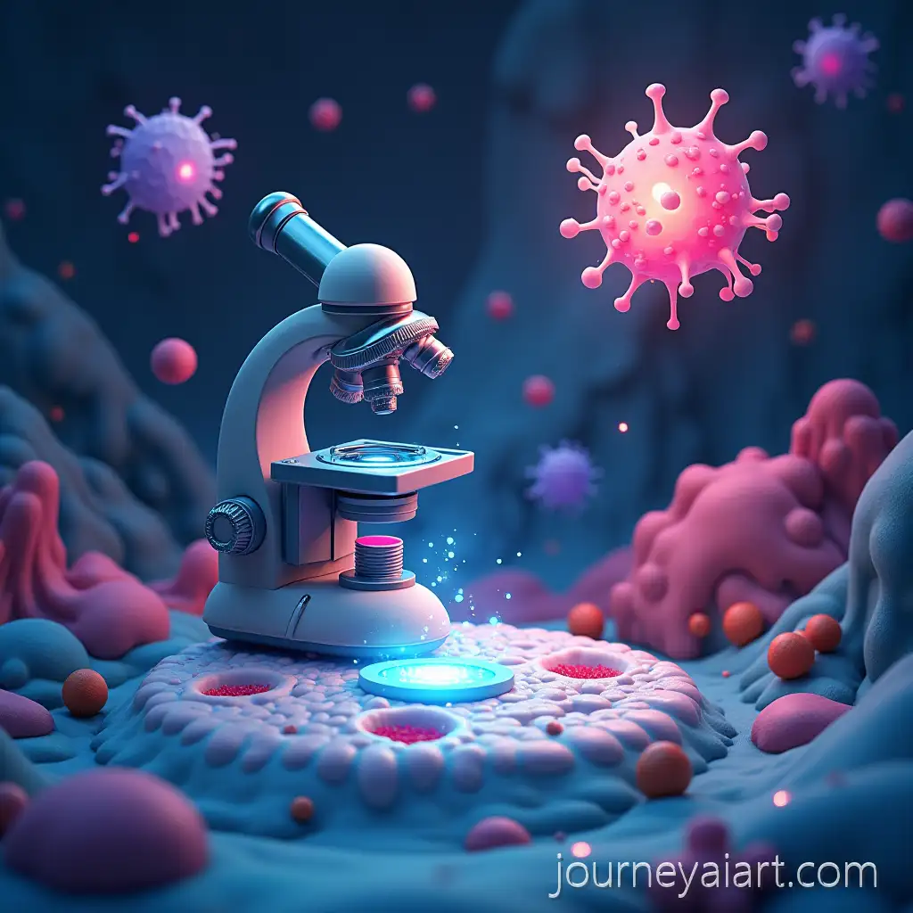 Microscope-View-of-Cell-Organisms-in-EvolutionMicroscope-View-Game-Evolution-Game-with-Unusual-Interface