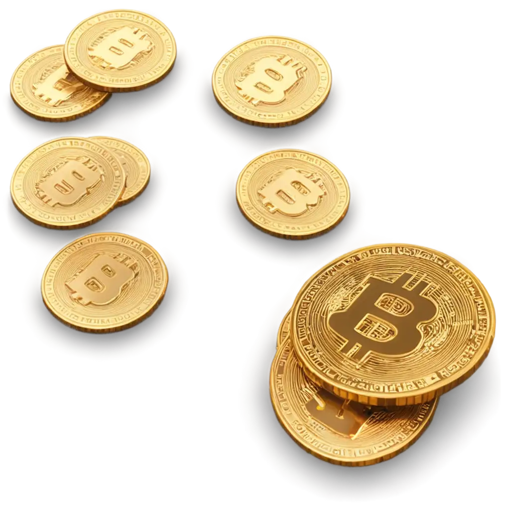 Spilling-Bitcoins-PNG-HighQuality-Image-for-Financial-and-Digital-Art-Projects