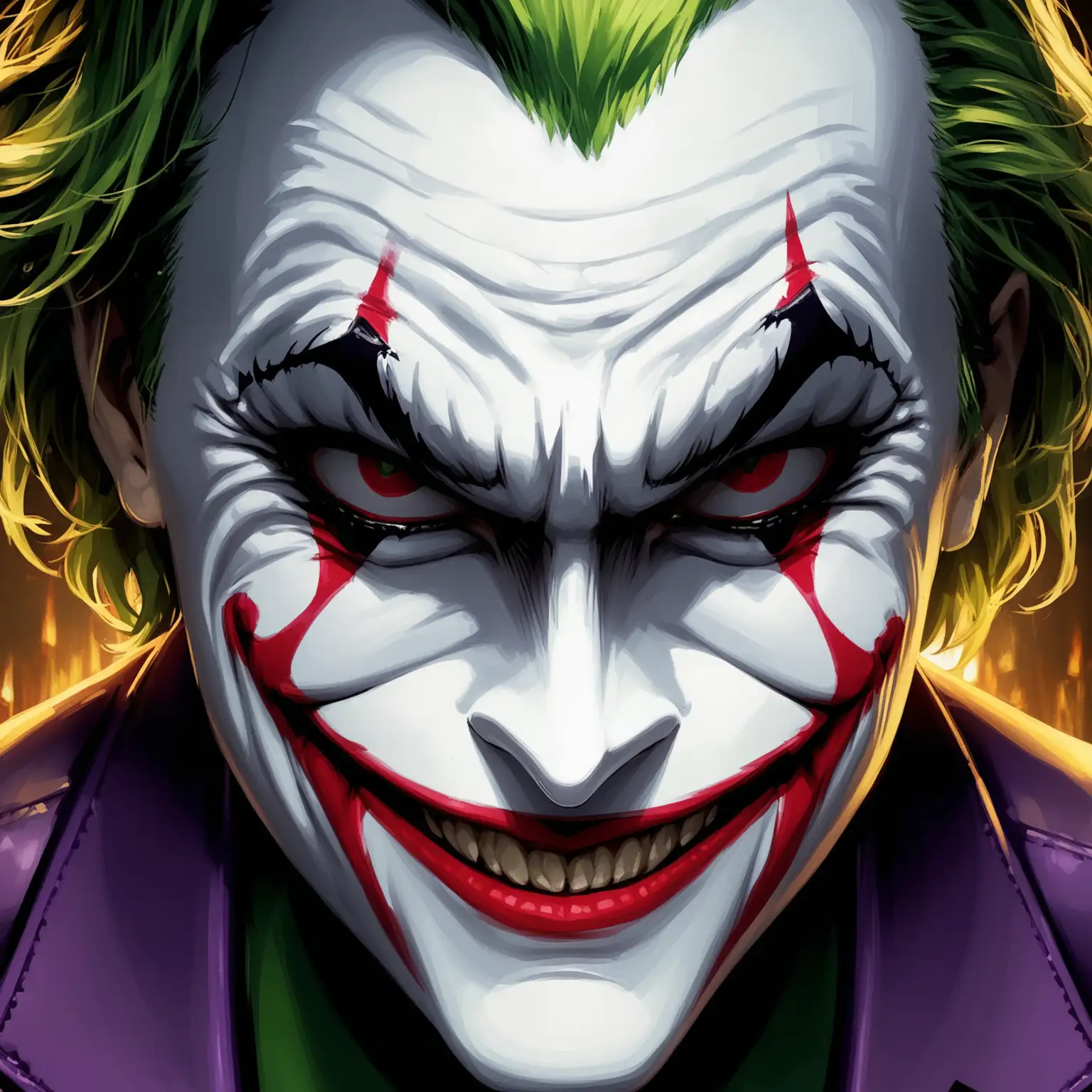 Sinister Joker with Evil Smile CloseUp