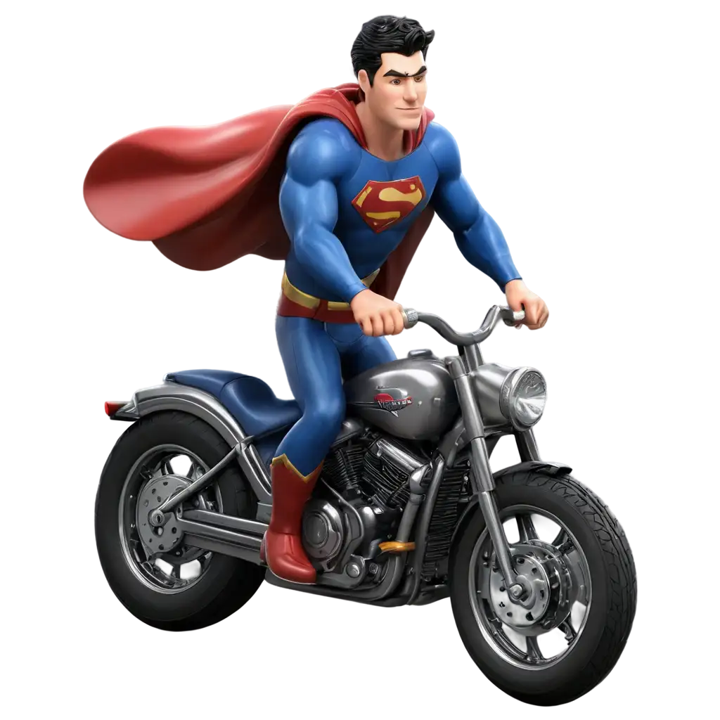 3D-Superman-Riding-Harley-Davidson-Motorcycle-HighQuality-PNG-Image-for-Creative-Use