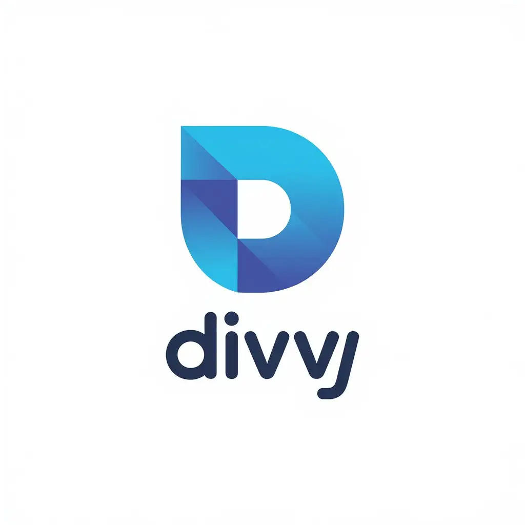 LOGO Design for Divvy Sky Blue Letter D for Entertainment Industry