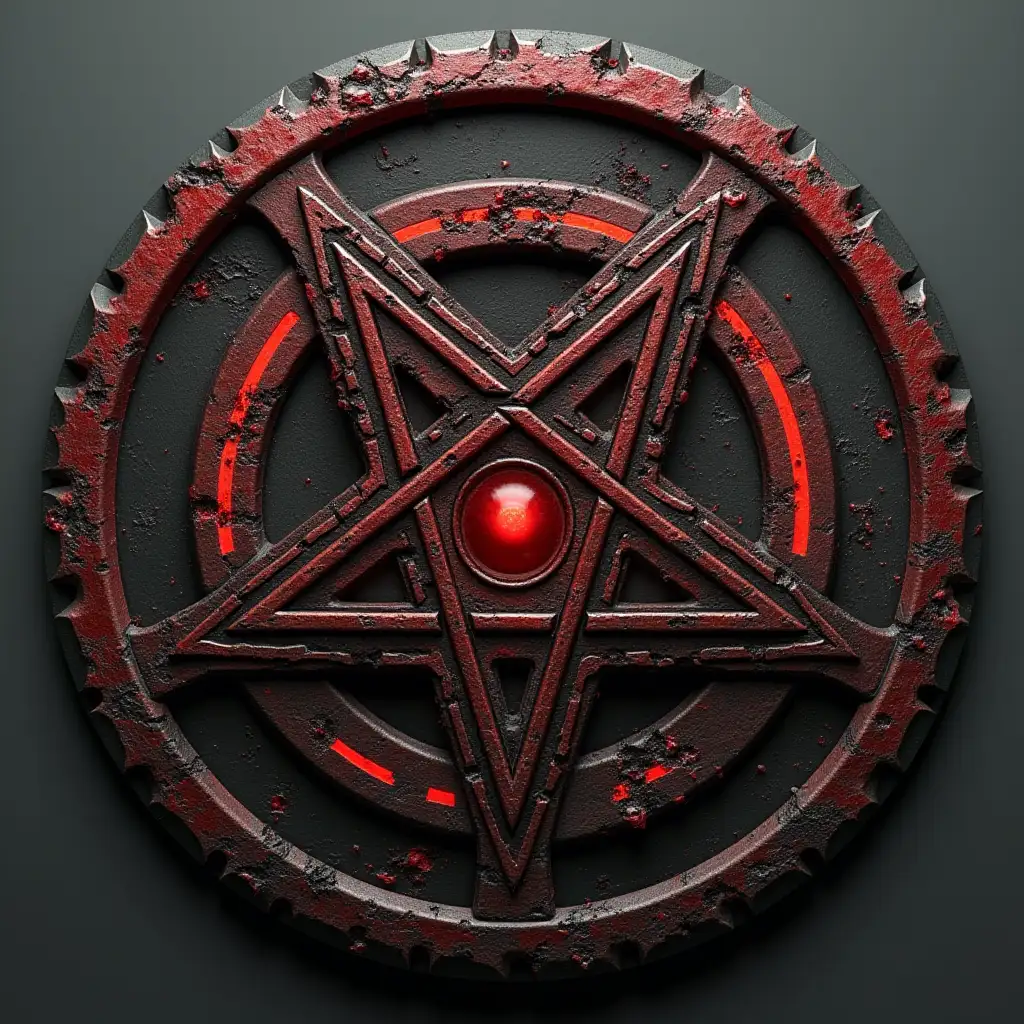 3D Icon Featuring a Satanic Pentagram Design