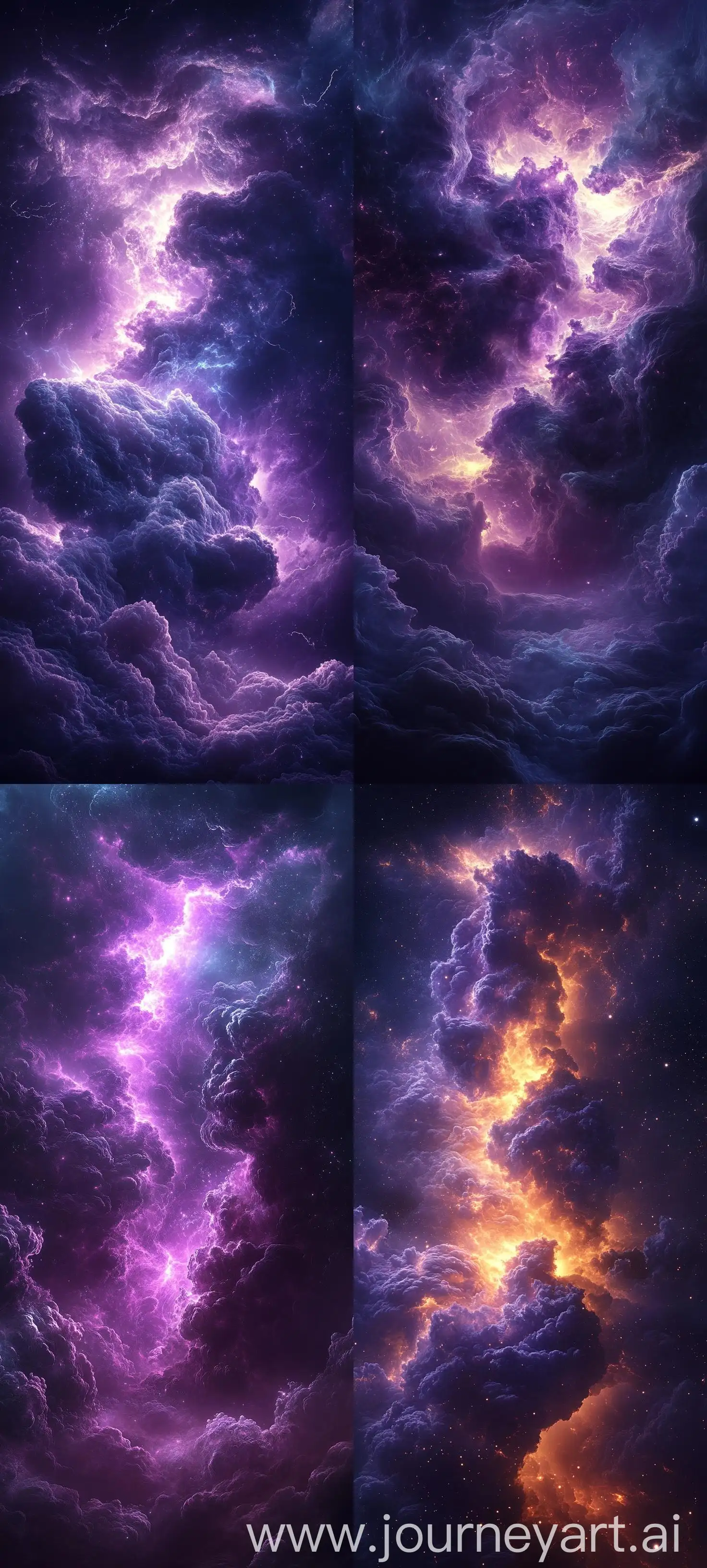 Hyperrealistic-Purple-Black-Storm-with-Porous-Clouds-and-Energy-Discharges