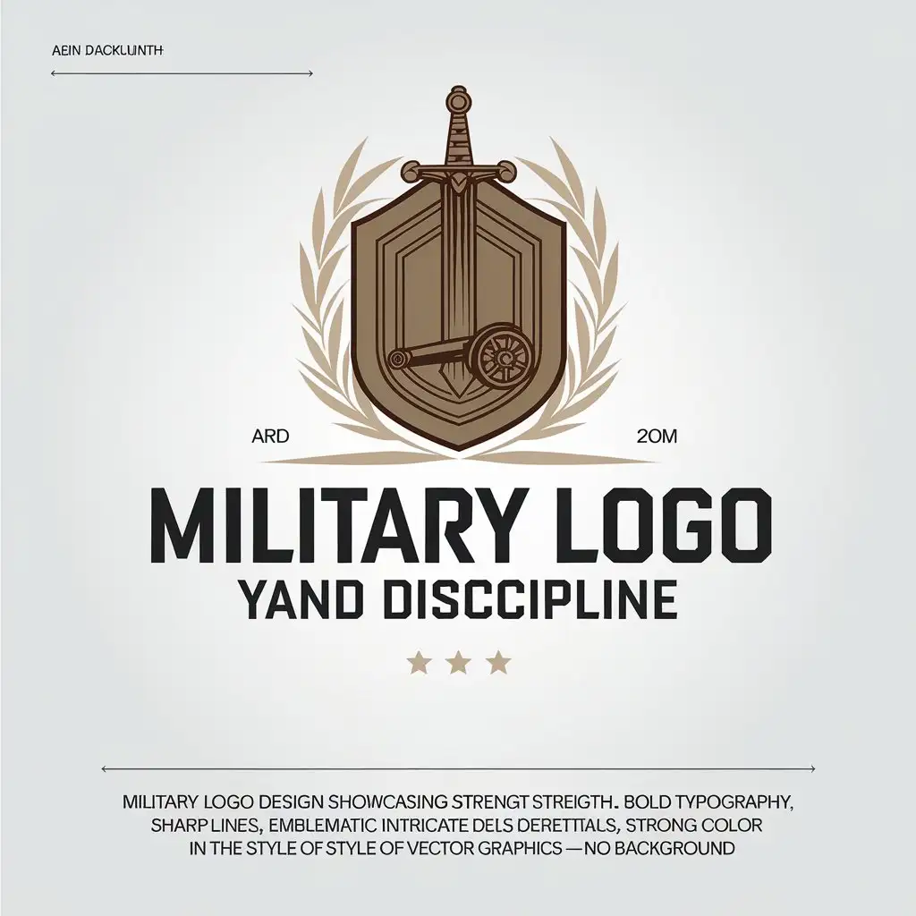 LOGO Design For Military Strength and Discipline in Vector Graphics