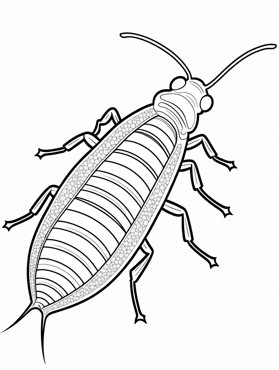 Simple-Silverfish-Coloring-Page-on-White-Background