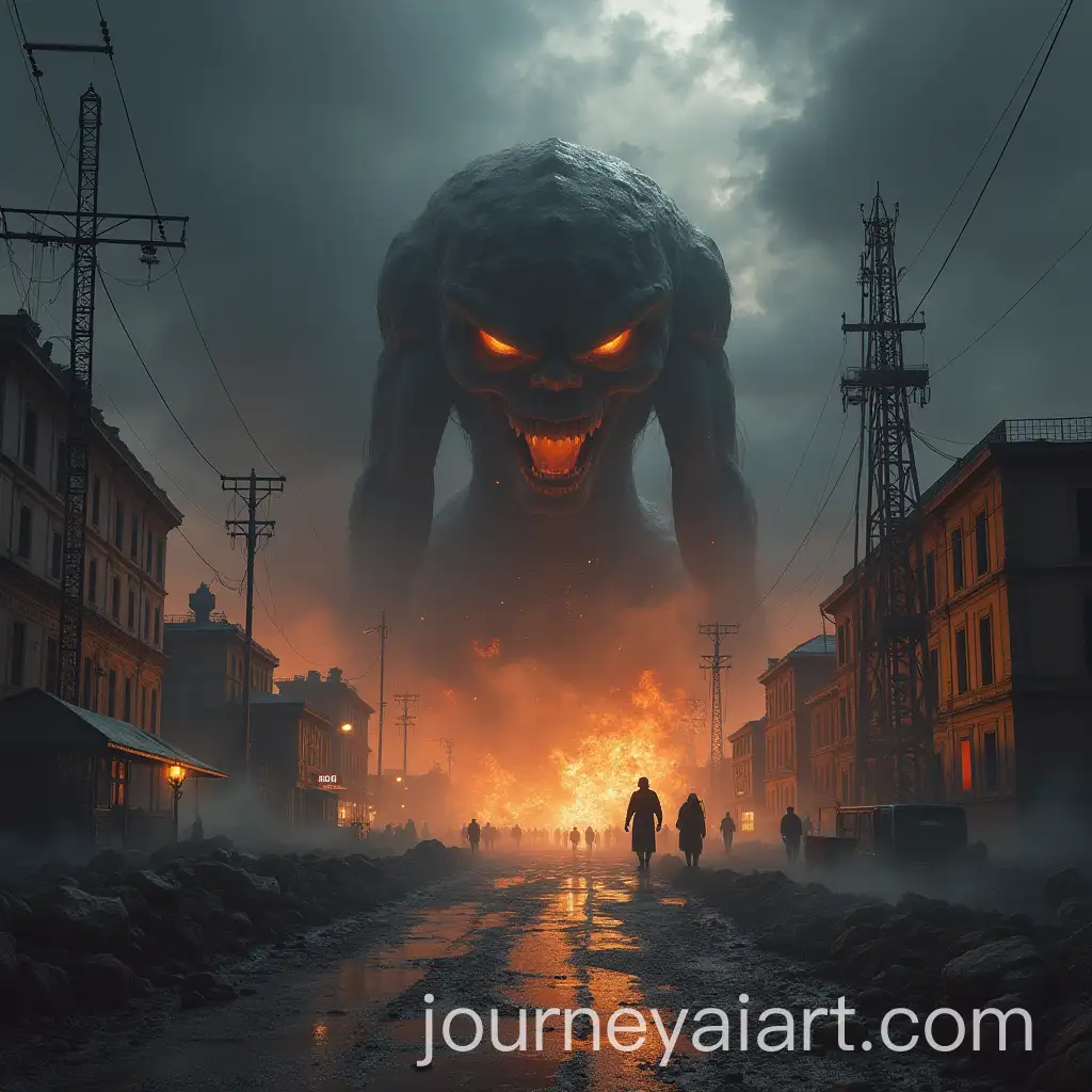 Apocalyptic-Landscape-with-Red-Sun-and-Ruined-City