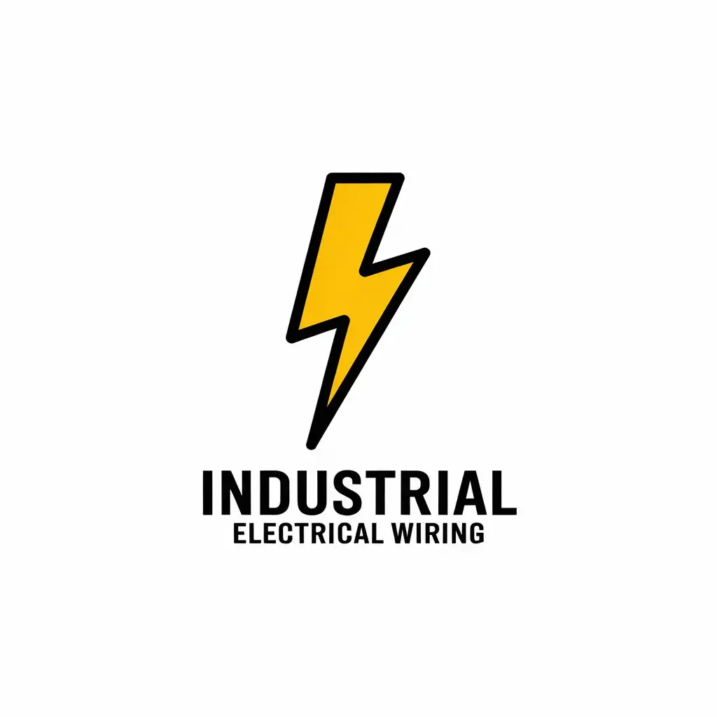 LOGO Design for Industrial Electrical Wiring Vector Logo Featuring Electricity Symbol with Clear Background