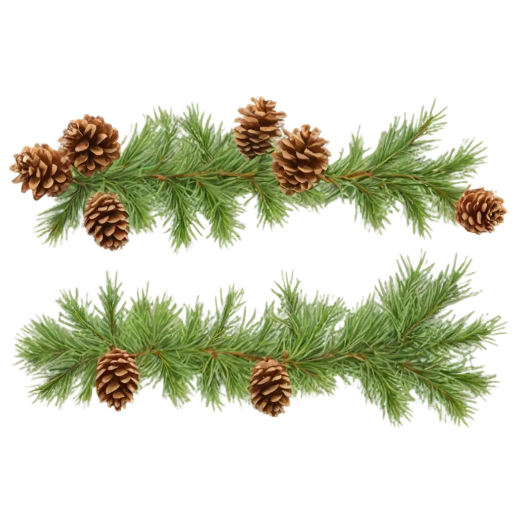 HighQuality-PNG-Image-of-Fir-Branches-with-Cones-for-Nature-and-Seasonal-Design-Projects